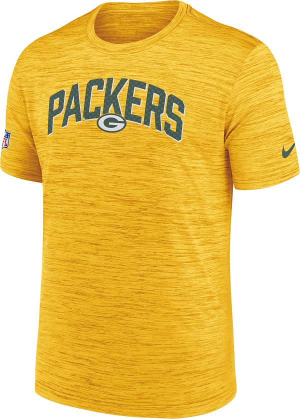 Nike Men's Green Bay Packers Sideline Legend Velocity Gold T-Shirt