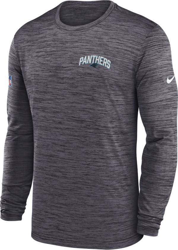 Nike Men's Carolina Panthers Sideline Legend Velocity Black Long Sleeve T-Shirt