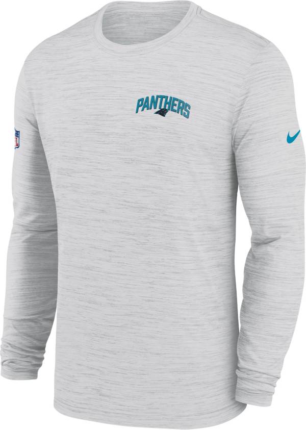Nike Men's Carolina Panthers Sideline Legend Velocity White Long Sleeve T-Shirt