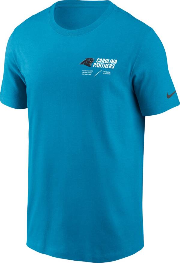 Nike Men's Carolina Panthers Sideline Team Issue Blue T-Shirt