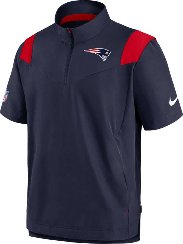 Nike Men's New England Patriots Sideline Coaches Short Sleeve Navy Jacket product image