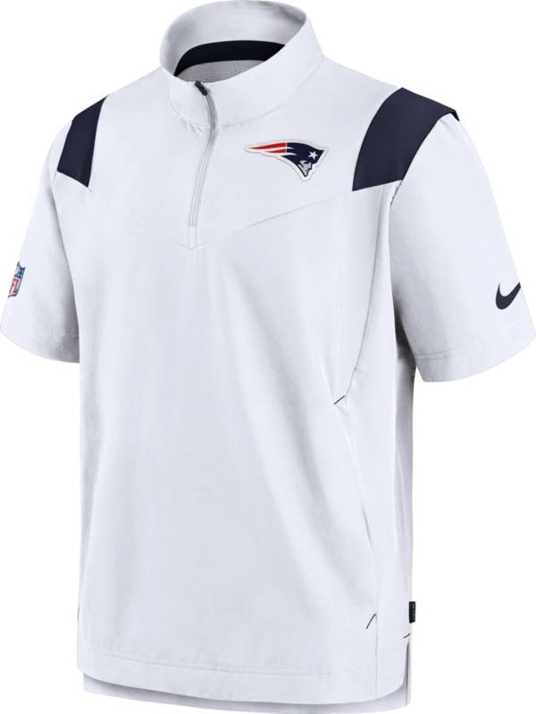 Nike Men's New England Patriots Sideline Coaches Short Sleeve White Jacket