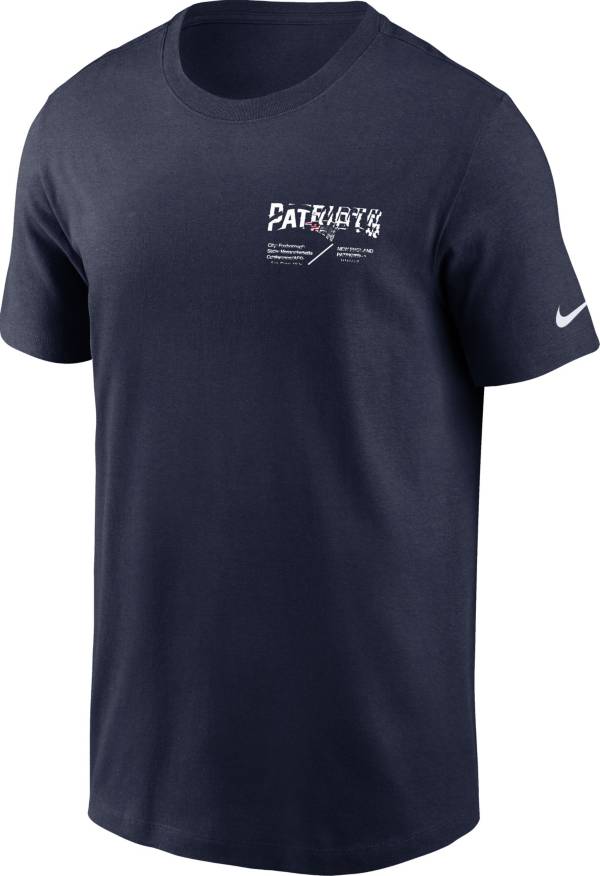 Nike Men's New England Patriots Sideline Team Issue Navy T-Shirt