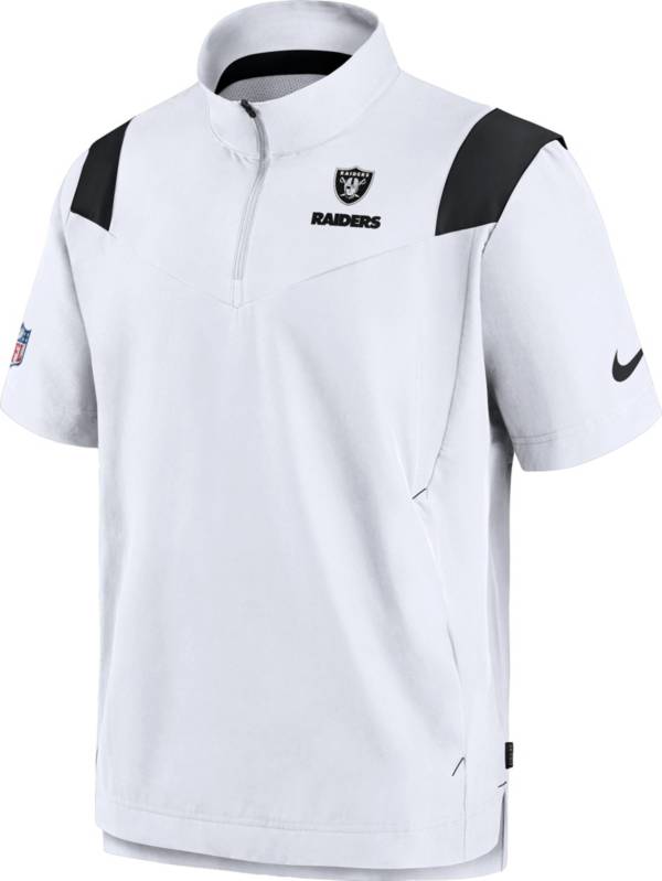 Nike Men's Las Vegas Raiders Sideline Coaches Short Sleeve White Jacket product image