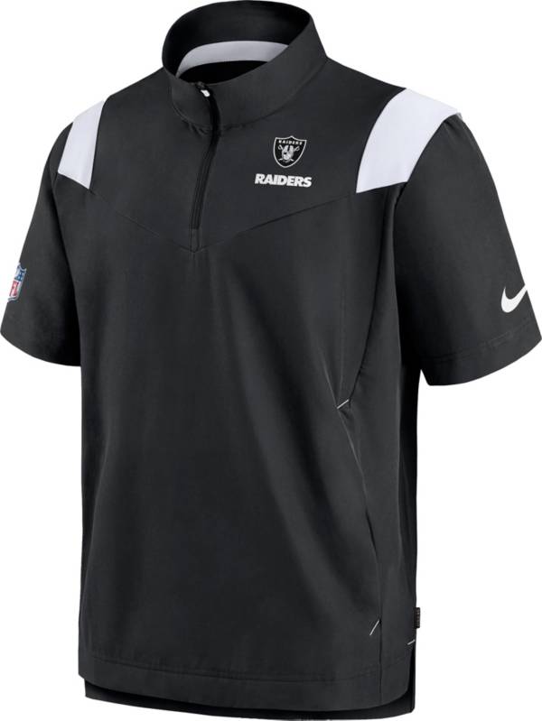 Nike Men's Las Vegas Raiders Sideline Coaches Short Sleeve Black Jacket product image