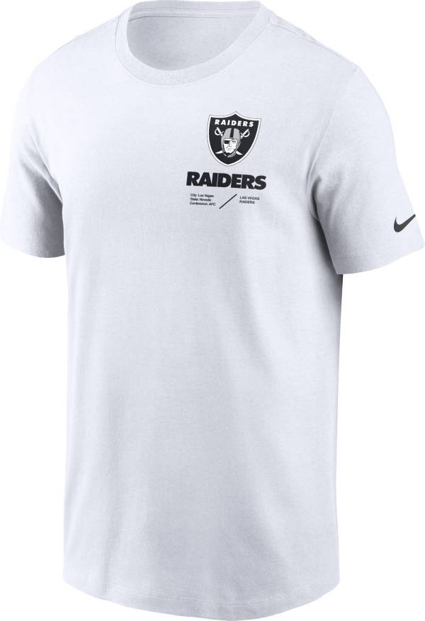 Nike Men's Las Vegas Raiders Sideline Team Issue White T-Shirt