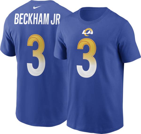 Nike Men's Los Angeles Rams Odell Beckham Jr. #3 Logo T-Shirt