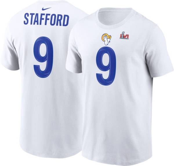 Nike 2021 Super Bowl LVI Bound Los Angeles Rams Matthew Stafford #9 T-Shirt