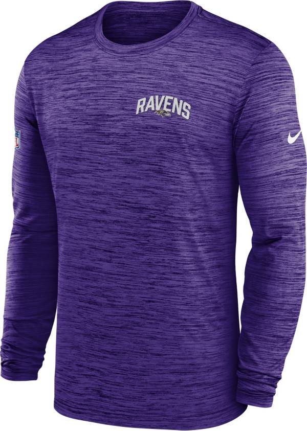 Nike Men's Baltimore Ravens Sideline Legend Velocity Purple Long Sleeve T-Shirt