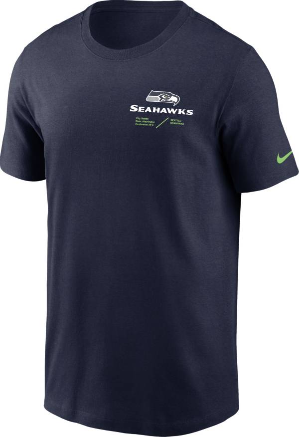 Nike Men's Seattle Seahawks Sideline Team Issue Navy T-Shirt