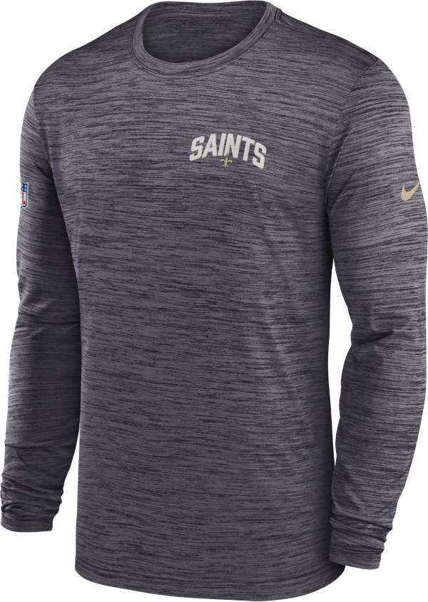 Nike Men's New Orleans Saints Sideline Legend Velocity Black Long Sleeve T-Shirt