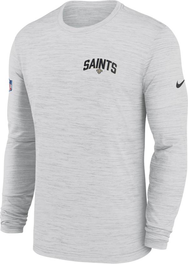 Nike Men's New Orleans Saints Sideline Legend Velocity White Long Sleeve T-Shirt