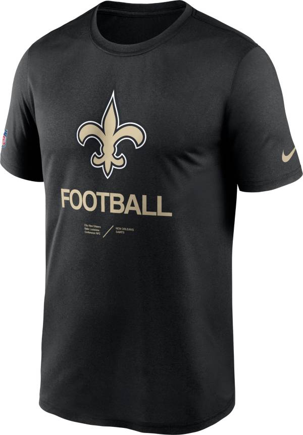 Nike Men's New Orleans Saints Sideline Legend Black T-Shirt