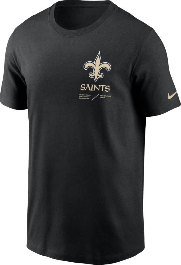 Nike Men's New Orleans Saints Sideline Team Issue Black T-Shirt