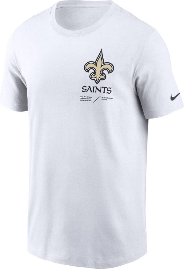 Nike Men's New Orleans Saints Sideline Team Issue White T-Shirt product image