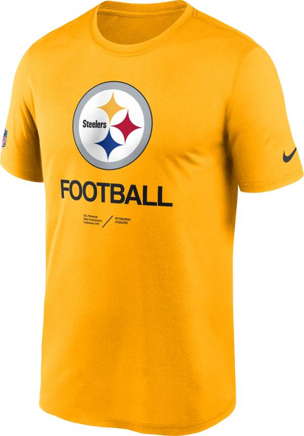 Nike Men's Pittsburgh Steelers Sideline Legend Gold T-Shirt