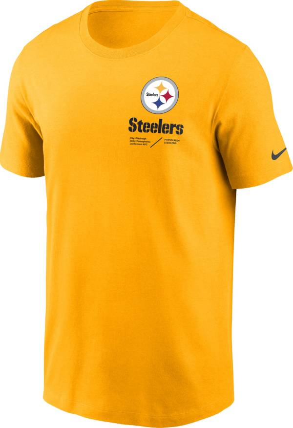 Nike Men's Pittsburgh Steelers Sideline Team Issue Gold T-Shirt
