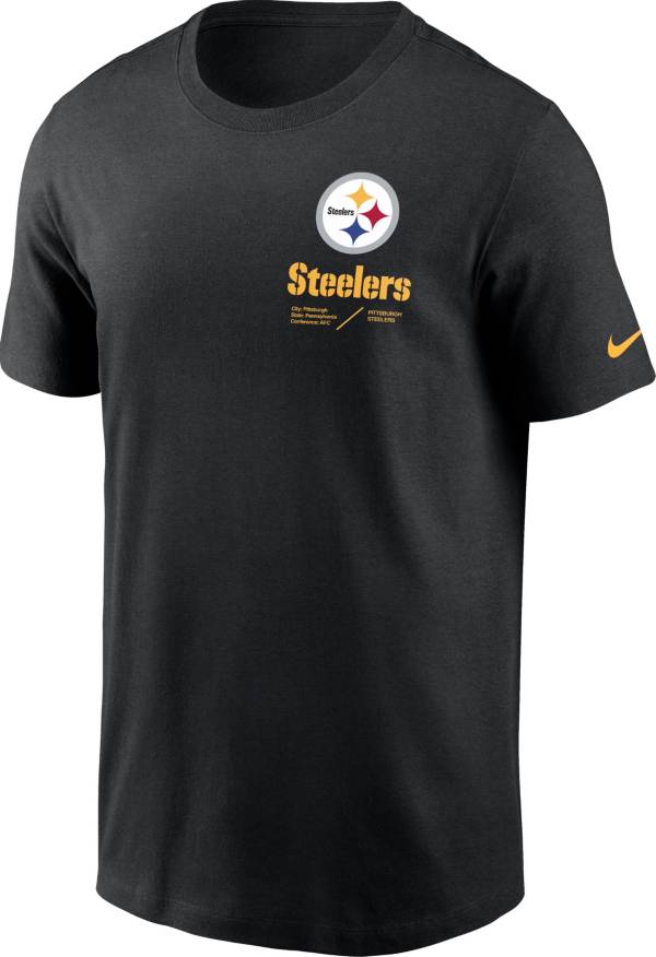 Nike Men's Pittsburgh Steelers Sideline Team Issue Black T-Shirt