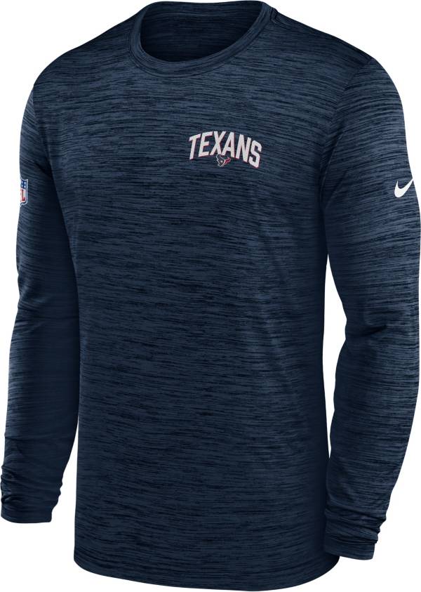 Nike Men's Houston Texans Sideline Legend Velocity Marine Long Sleeve T-Shirt