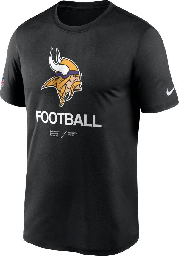 Nike Men's Minnesota Vikings Sideline Legend Black T-Shirt