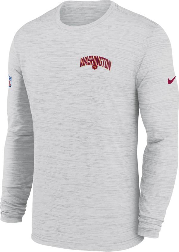 Nike Men's Washington Commanders Sideline Legend Velocity White Long Sleeve T-Shirt