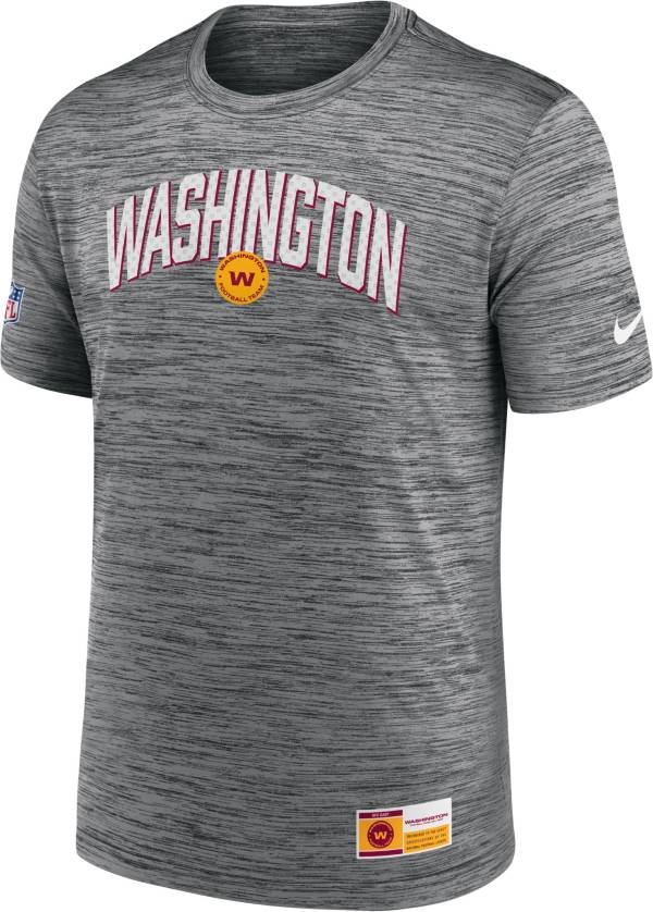 Nike Men's Washington Commanders Sideline Legend Velocity Anthracite T-Shirt