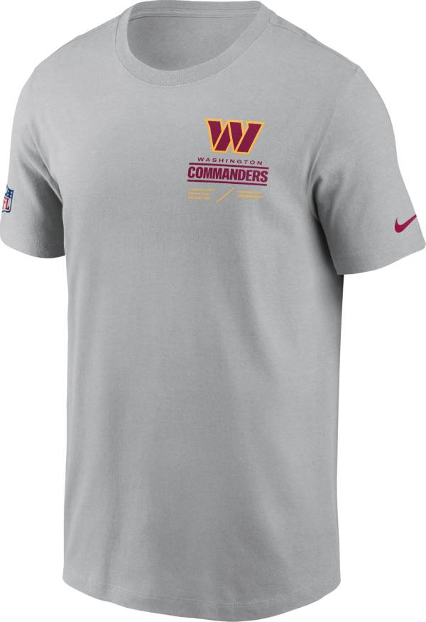 Nike Men's Washington Commanders Sideline Team Issue Grey T-Shirt