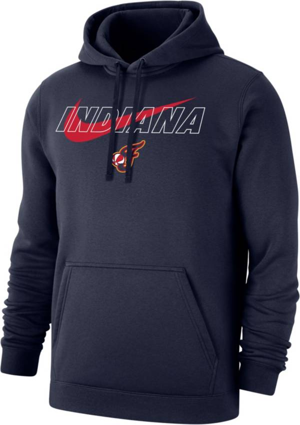 Nike Men's Indiana Fever Navy Varsity Arch Pullover Fleece Hoodie