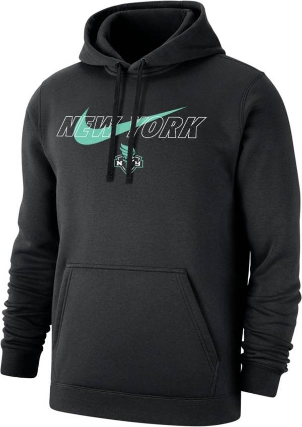 Nike Men's New York Liberty Black Wordmark Pullover Fleece Hoodie