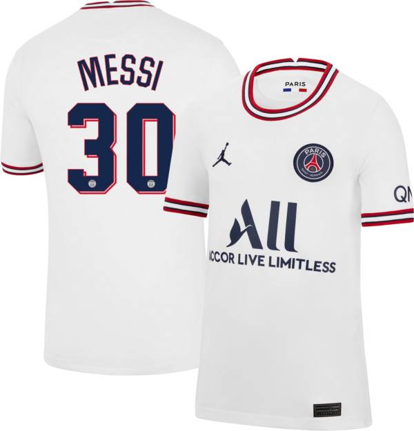 Jordan Paris Saint-Germain '21 Lionel Messi #30 Breathe Stadium 4th Replica Jersey