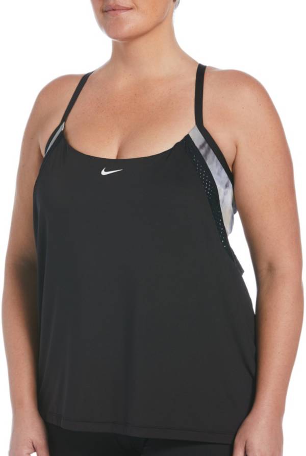 Nike Women's Plus Size V-Neck Tankini Top