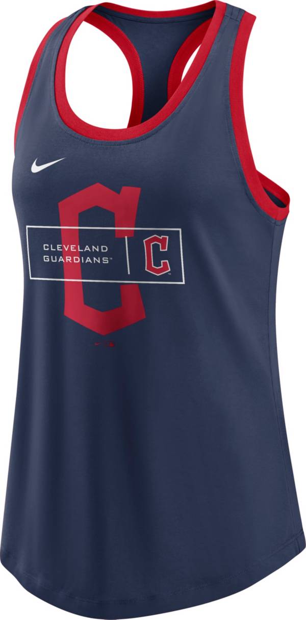 Nike Women's Cleveland Guardians Navy Racerback Tank Top