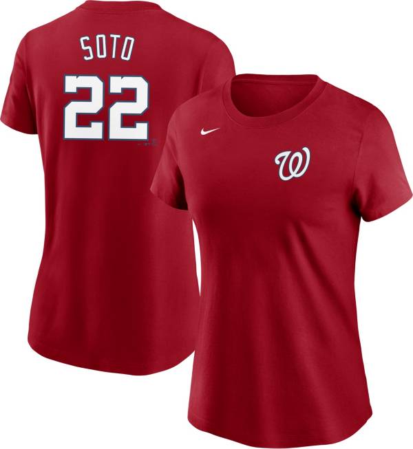 Nike Men's Washington Nationals Juan Soto #22 Red T-Shirt