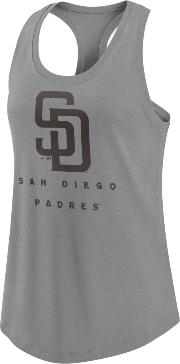 Nike Women's San Diego Padres Gray Racerback Tank Top
