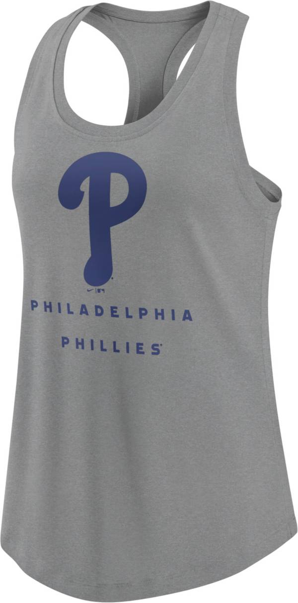Nike Women's Philadelphia Phillies Gray Racerback Tank Top