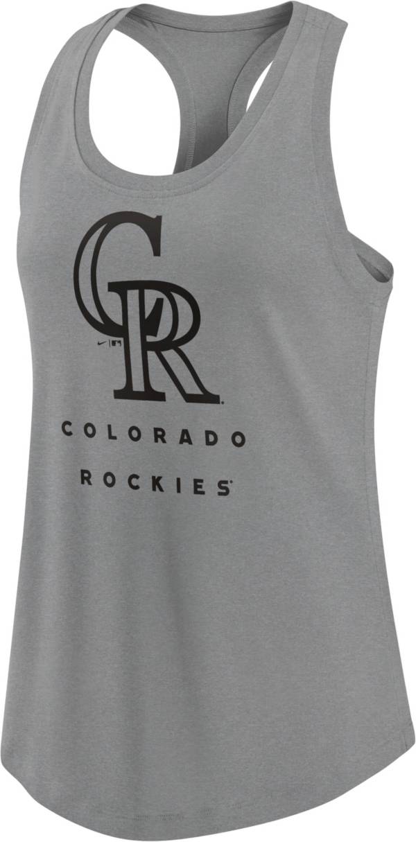 Nike Women's Colorado Rockies Gray Racerback Tank Top