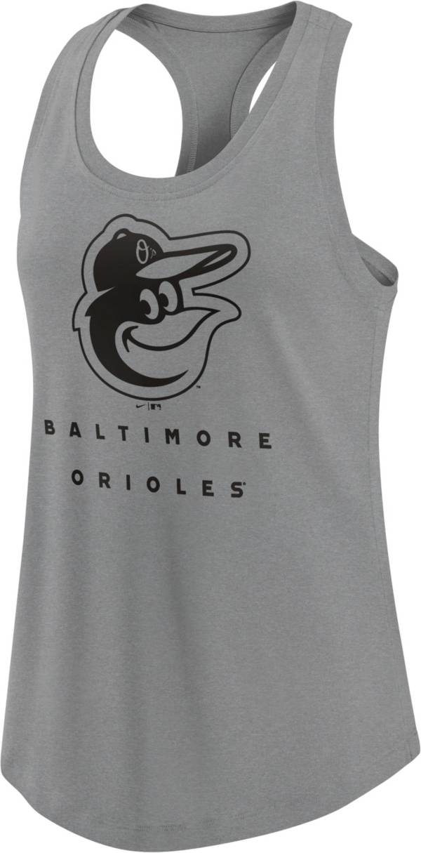 Nike Women's Baltimore Orioles Gray Racerback Tank Top