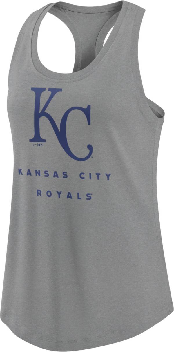 Nike Women's Kansas City Royals Gray Racerback Tank Top