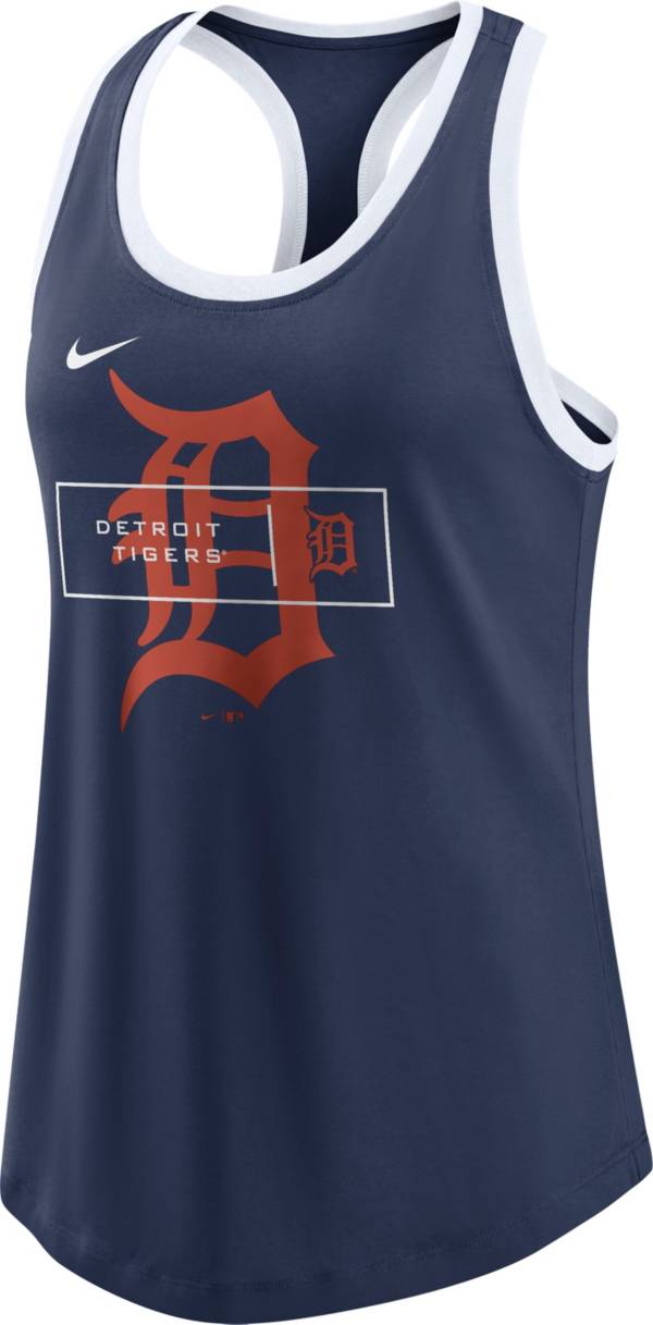 Nike Women's Detroit Tigers Navy Racerback Tank Top