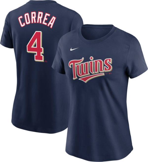 Nike Women's Minnesota Twins Carlos Correa #4 Navy T-Shirt