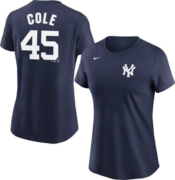 Nike Men's New York Yankees Gerrit Cole #45 Navy T-Shirt