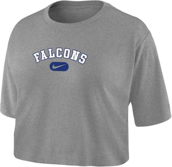 Nike Women's Air Force Falcons Silver Dri-FIT Cotton Crop T-Shirt