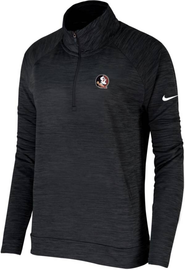 Nike Women's Florida State Seminoles Black Pacer Quarter-Zip Shirt product image