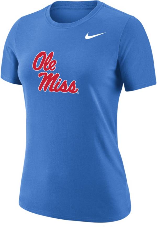 Nike Women's Ole Miss Rebels Blue Dri-FIT Cotton T-Shirt product image
