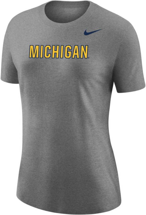 Nike Women's Michigan Wolverines Grey Varsity T-Shirt