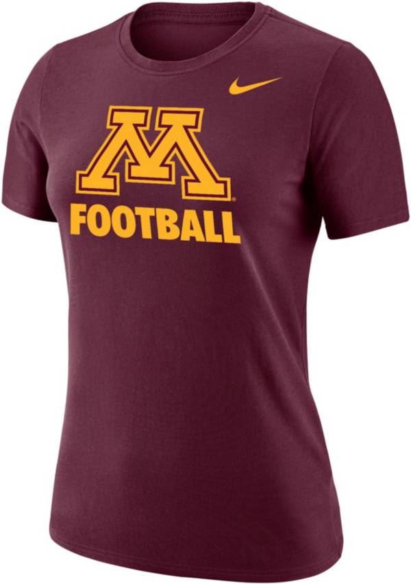 Nike Women's Minnesota Golden Gophers Maroon Dri-FIT Cotton Football T-Shirt