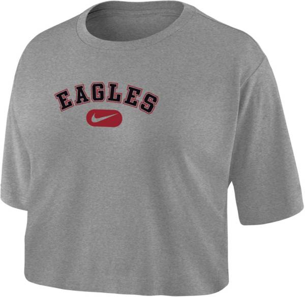 Nike Women's North Carolina Central Eagles Grey Dri-FIT Cotton Crop T-Shirt