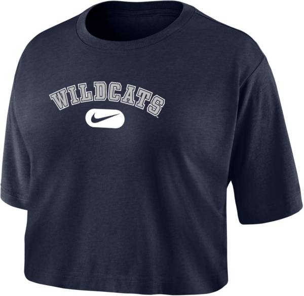 Nike Women's New Hampshire Wildcats Blue Dri-FIT Cotton Crop T-Shirt