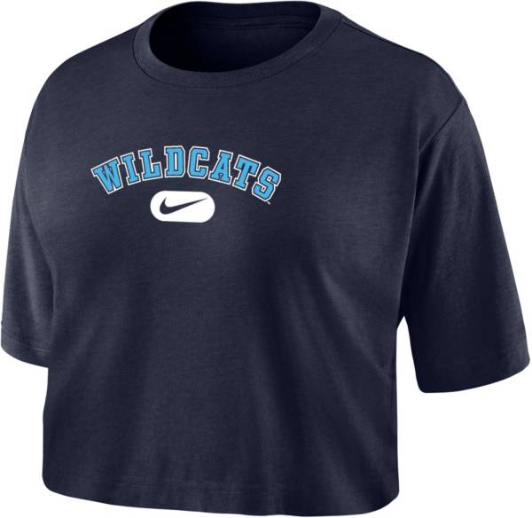 Nike Women's Villanova Wildcats Navy Dri-FIT Cotton Crop T-Shirt