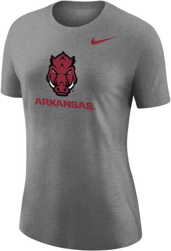 Nike Women's Arkansas Razorbacks Grey Varsity T-Shirt